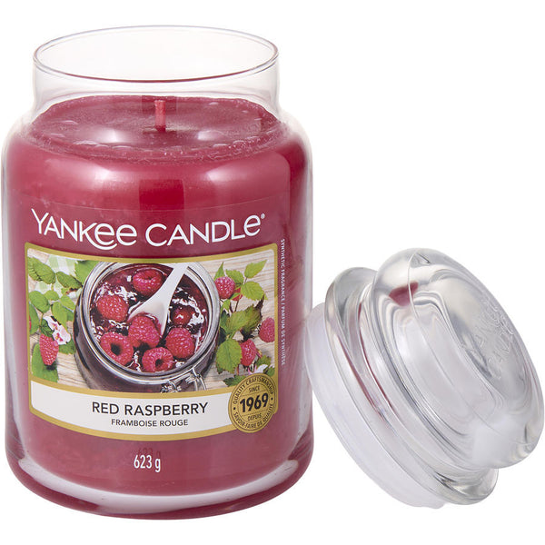 YANKEE CANDLE by Yankee Candle (UNISEX) - RED RASPBERRY SCENTED LARGE JAR 22 OZ