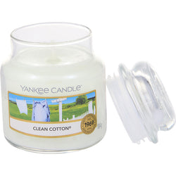 YANKEE CANDLE by Yankee Candle (UNISEX) - CLEAN COTTON SCENTED SMALL JAR 3.6 OZ