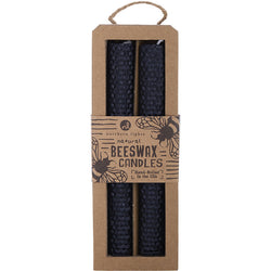 BEESWAX BLACK by Northern Lights (UNISEX) - 8" TAPER CANDLE (2 PACK)