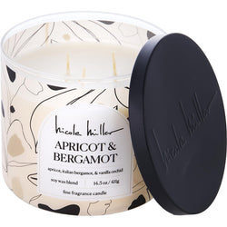 NICOLE MILLER APRICOT & BERGAMOT by Nicole Miller (UNISEX) - SOY WAX BLEND CANDLE 14.5 OZ