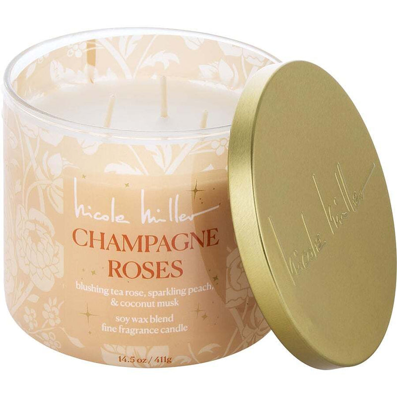 NICOLE MILLER CHAMPAGNE ROSES by Nicole Miller (UNISEX) - SOY WAX BLEND CANDLE 14.5 OZ